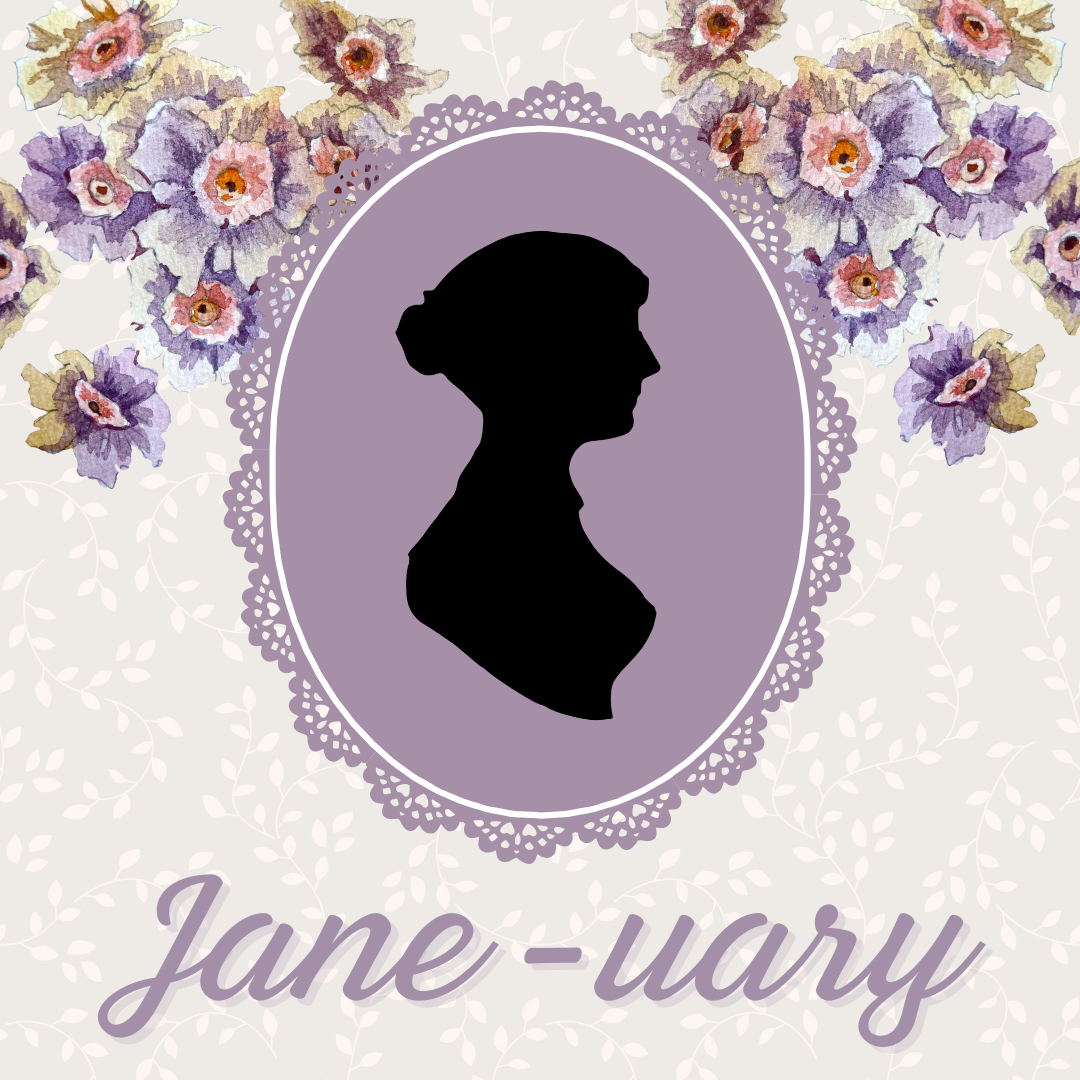A silhouette of Jane Austen's portrait