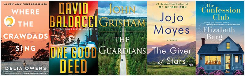 Covers for top 5 titles of January in Fiction