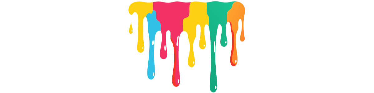 colorful paint dripping